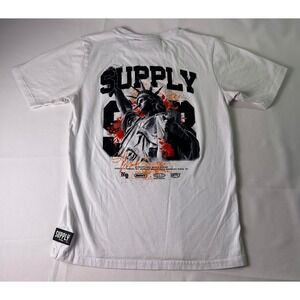 Supply & Demand Kids White Graphic‎ Tee Statue of Liberty Size Large (12-13)